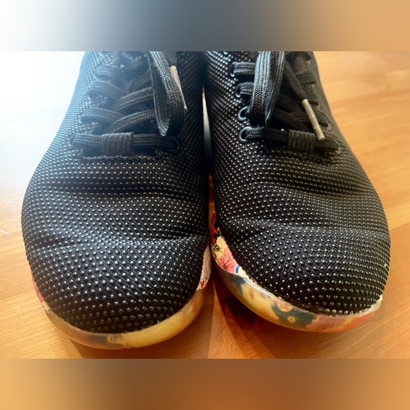 No Bull Gym Sneakers Daisy Trainer Low Top Floral Black Shoes Women's Sz 8 - Picture 6 of 9